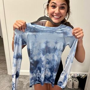 Tie-dye long sleeve tank top from Lululemon